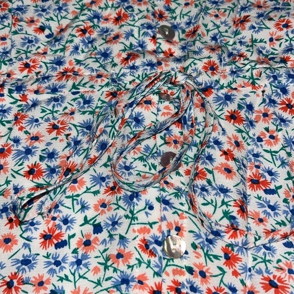 Rails Frida Midi Ruffle High Low Dress Wild Daisies Floral Small - Picture 5 of 10